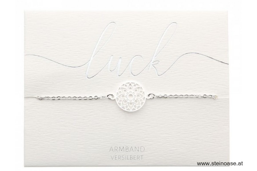 Armband Glücks-Mandala 'versilbert'